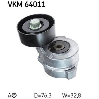 Poulie-tendeur, courroie trapézoïdale à nervures SKF VKM 64011