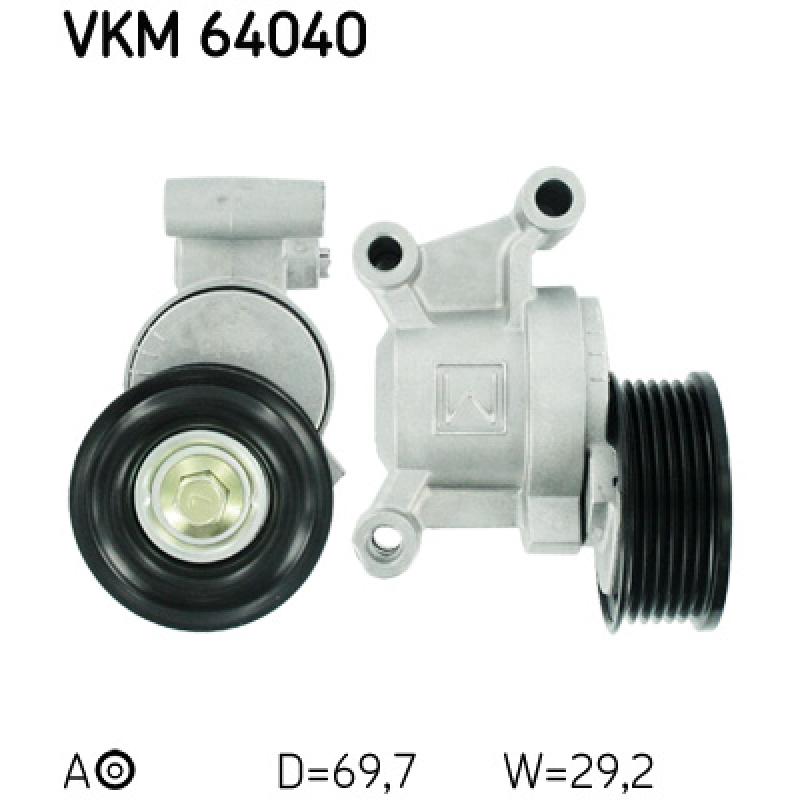 Poulie-tendeur, courroie trapézoïdale à nervures SKF VKM 64040 - Visuel 1