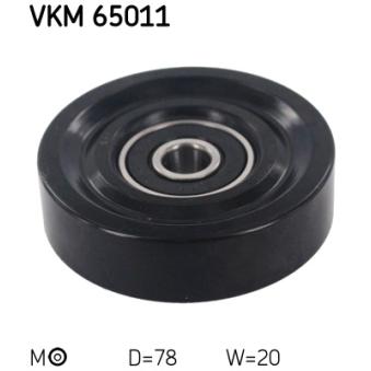 Poulie-tendeur, courroie trapézoïdale à nervures SKF VKM 65011 pour VOLKSWAGEN COCCINELLE 1.6 - 103cv