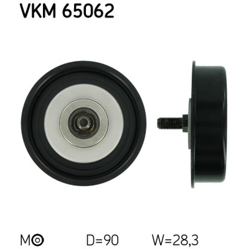 Poulie-tendeur, courroie trapézoïdale à nervures SKF VKM 65062 - Visuel 1
