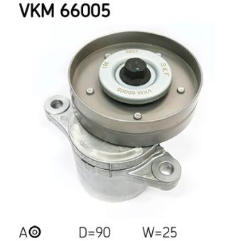 Poulie-tendeur, courroie trapézoïdale à nervures SKF [VKM 66005]
