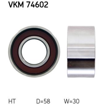 Poulie-tendeur, courroie crantée SKF VKM 74602 pour MAZDA PREMACY 2.0 TD - 90cv