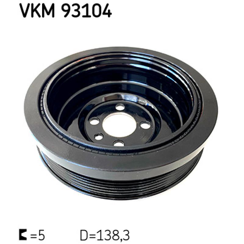 Poulie, vilebrequin SKF VKM 93104 - Visuel 1