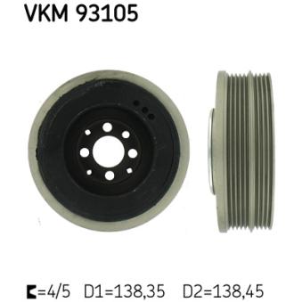 Poulie, vilebrequin SKF VKM 93105