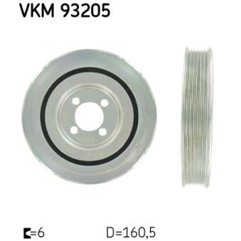 Poulie, vilebrequin SKF VKM 93205 pour LANCIA YPSILON 1.3 JTD - 70cv
