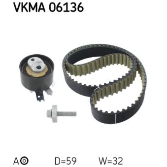 Kit de distribution SKF VKMA 06136 pour MERCEDES-BENZ CITAN 109 CDI - 90cv