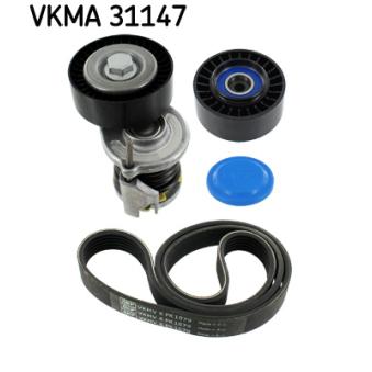 Jeu de courroies trapézoïdales à nervures SKF VKMA 31147 pour SAAB 95 1.6 TDI - 105ch