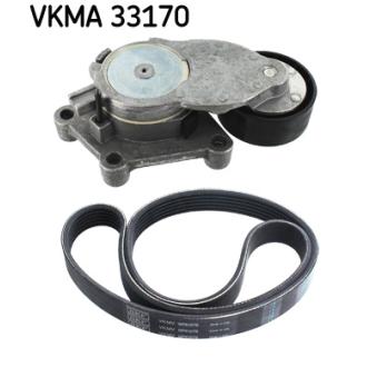 Jeu de courroies trapézoïdales à nervures SKF VKMA 33170 pour CITROEN C4 1.6 HDI - 109cv