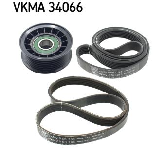 Jeu de courroies trapézoïdales à nervures SKF VKMA 34066 pour BMW Série 3 2.0 - 145cv