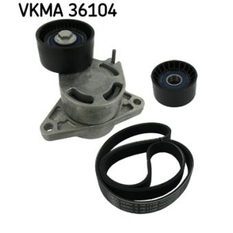 Jeu de courroies trapézoïdales à nervures SKF VKMA 36104 pour OPEL VIVARO 2.5 DTI - 135cv