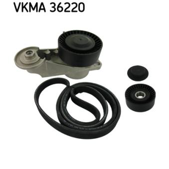 Jeu de courroies trapézoïdales à nervures SKF VKMA 36220 pour FORD KA 2.4 D5 - 185cv