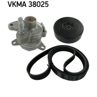 Jeu de courroies trapézoïdales à nervures SKF VKMA 38025 pour MERCEDES-BENZ CLK 200 Kompressor - 163cv