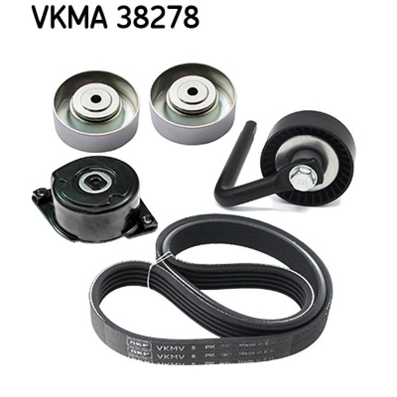 Jeu de courroies trapézoïdales à nervures SKF VKMA 38278 - Visuel 1