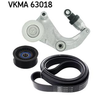 Jeu de courroies trapézoïdales à nervures SKF VKMA 63018 pour HONDA CIVIC 1.8 - 140cv
