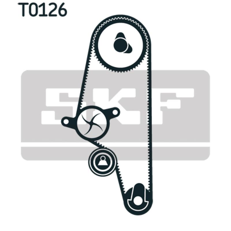 Pompe à eau + kit de courroie de distribution SKF VKMC 01107 - Visuel 1