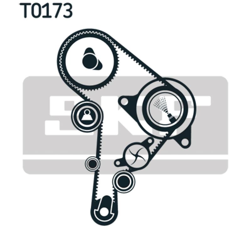 Pompe à eau + kit de courroie de distribution SKF VKMC 01244 - Visuel 1