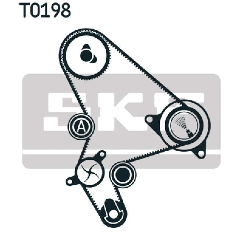 Pompe à eau + kit de courroie de distribution SKF VKMC 03266 - Visuel 1