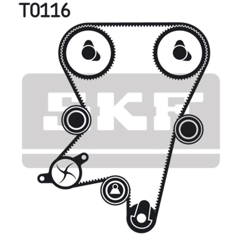 Pompe à eau + kit de courroie de distribution SKF VKMC 05222 - Visuel 1