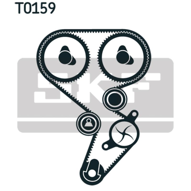 Pompe à eau + kit de courroie de distribution SKF VKMC 06021 - Visuel 1