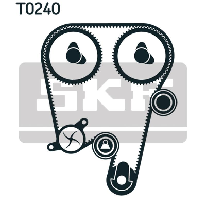 Pompe à eau + kit de courroie de distribution SKF VKMC 06605 - Visuel 1