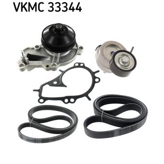 Pompe à eau+Jeu de courroie trapézoïdale à nervures SKF VKMC 33344