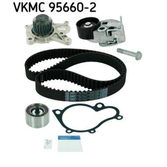 Pompe à eau + kit de courroie de distribution SKF VKMC 95660-2 pour HYUNDAI TRAJET 2.0 CRDi - 125cv