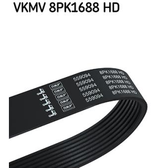 Courroie trapézoïdale à nervures SKF [VKMV 8PK1688 HD]