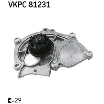 Pompe à eau SKF VKPC 81231 pour PEUGEOT BIPPER S3 quattro - 310cv