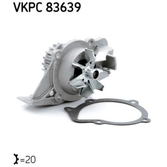 Pompe à eau SKF VKPC 83639 pour PEUGEOT PARTNER 2.0 HDI - 90cv