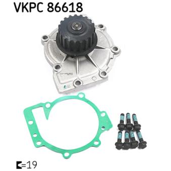 Pompe à eau SKF VKPC 86618 pour FORD KUGA 2.5 4x4 - 200cv