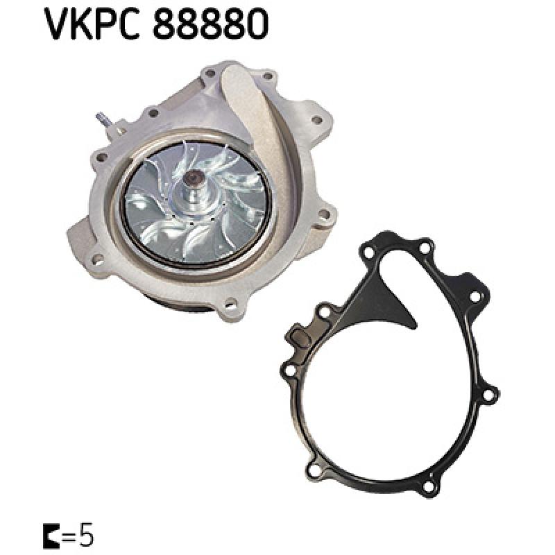 Pompe à eau, refroidissement du moteur SKF VKPC 88880 - Visuel 1
