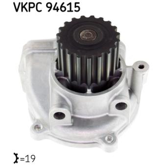 Pompe à eau SKF VKPC 94615 pour OPEL COMBO 2.0 TD - 110cv