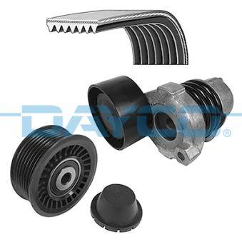 Jeu de courroies trapézoïdales à nervures DAYCO KPV390 pour DACIA DUSTER 1.2 TCe 125 - 125cv