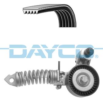 Jeu de courroies trapézoïdales à nervures DAYCO KPV395 pour OPEL CORSA 1.2 - 69cv