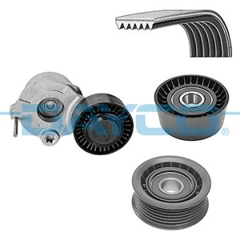 Jeu de courroies trapézoïdales à nervures DAYCO KPV444 pour AUDI A7 3.0 TDI - 204cv