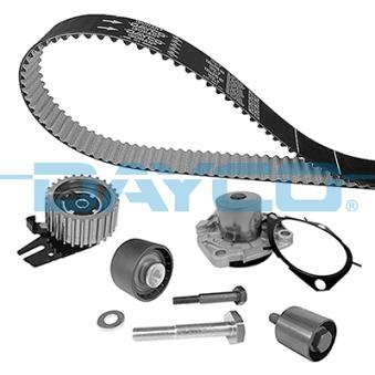 Pompe à eau + kit de courroie crantée DAYCO KTBWP12370 pour FIAT DOBLO 1.6 D Multijet - 120cv