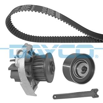 Pompe à eau + kit de courroie de distribution DAYCO KTBWP5130 pour ABARTH 500C / 595C / 695C 1,4 - 135cv