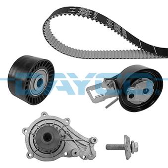 Pompe à eau + kit de courroie de distribution DAYCO KTBWP9170K pour DS DS 3 1.6 BlueHDi 100 - 99cv
