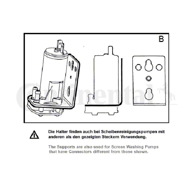 Pompe d'eau de nettoyage, nettoyage des vitres Continental VDO 246-075-021-006Z - Visuel 2