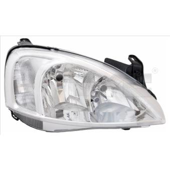 Projecteur principal TYC 20-6065-35-2 pour OPEL COMBO 1.7 DTI 16V - 75cv