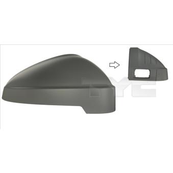 Revêtement, rétroviseur extérieur TYC 302-0114-2