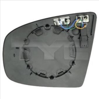 Verre de rétroviseur, rétroviseur extérieur TYC 303-0114-1 pour BMW X5 xDrive40d - 306cv