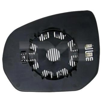 Verre de rétroviseur, rétroviseur extérieur TYC [305-0123-1]