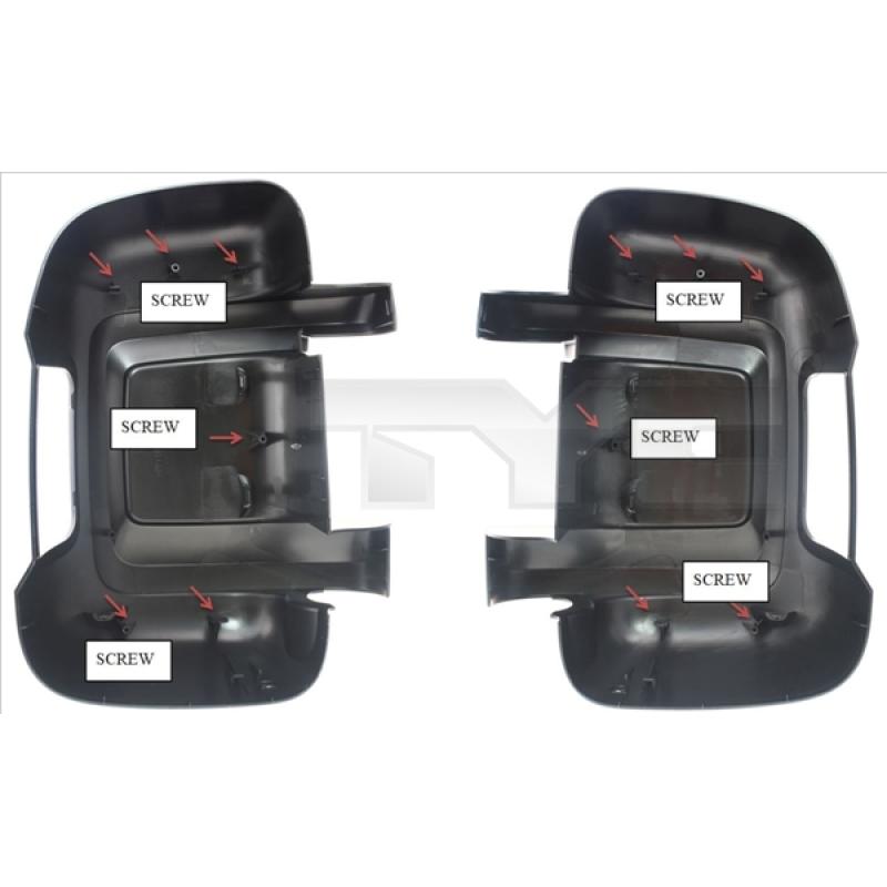 Revêtement, rétroviseur extérieur TYC 309-0071-2 - Visuel 1