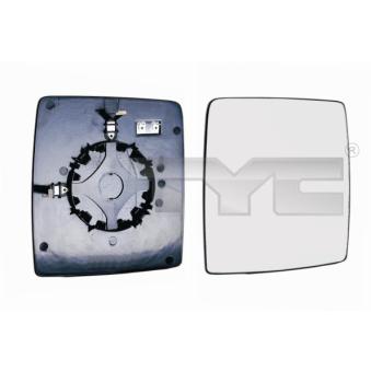 Verre de rétroviseur, rétroviseur extérieur TYC [325-0081-1]