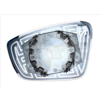 Verre de rétroviseur, rétroviseur extérieur TYC [337-0225-1]