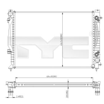 Radiateur, refroidissement du moteur TYC OEM 4B0121251AH Radiateur, refroidissement du moteur TYC OEM 4B0121251AH