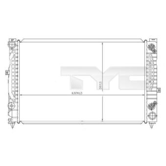 Radiateur, refroidissement du moteur TYC OEM 8D0121251L