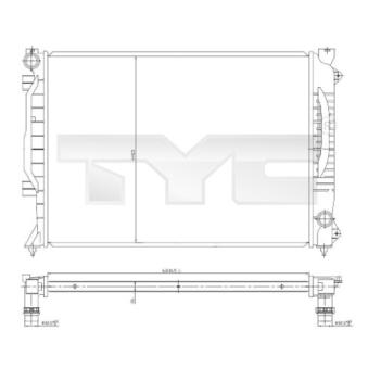 Radiateur, refroidissement du moteur TYC OEM 4B0121251