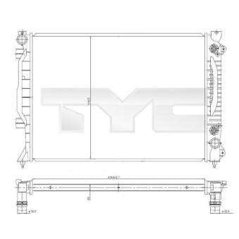 Radiateur, refroidissement du moteur TYC OEM 4B0121251AH Radiateur, refroidissement du moteur TYC OEM 4B0121251AH